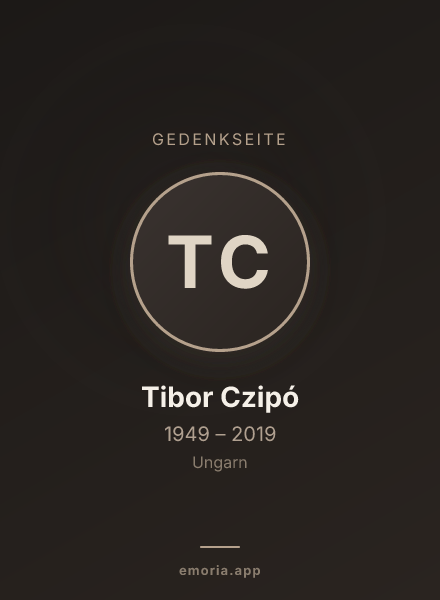 Gedenkportrait von Tibor Czipó