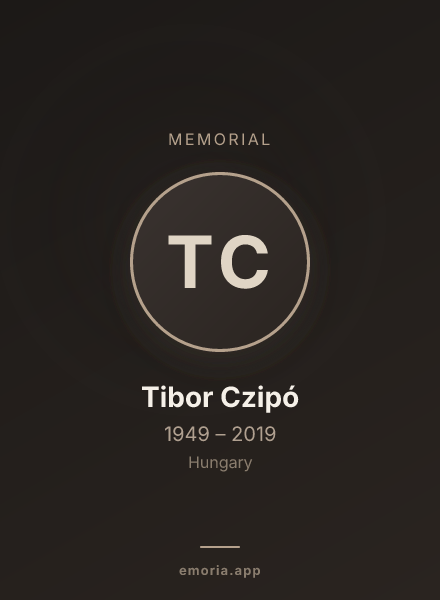 Memorial portrait of Tibor Czipó