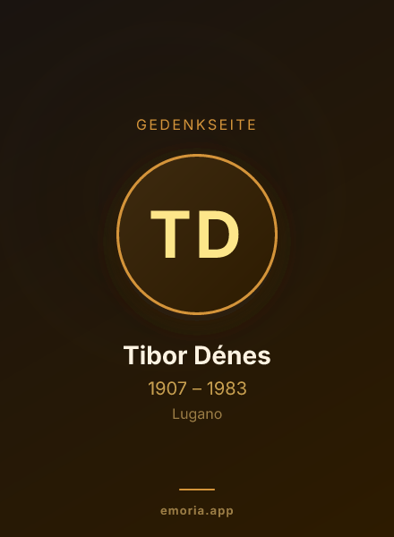 Gedenkportrait von Tibor Dénes