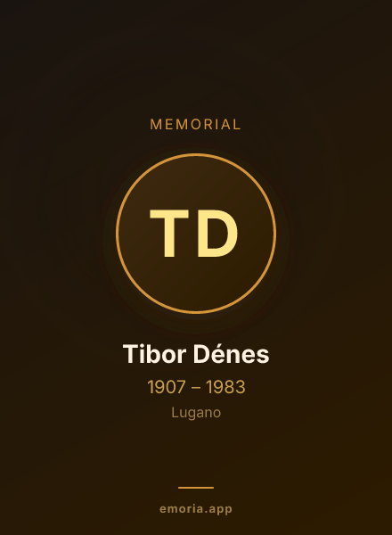 Memorial portrait of Tibor Dénes