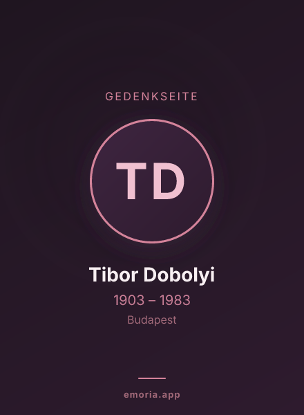 Gedenkportrait von Tibor Dobolyi