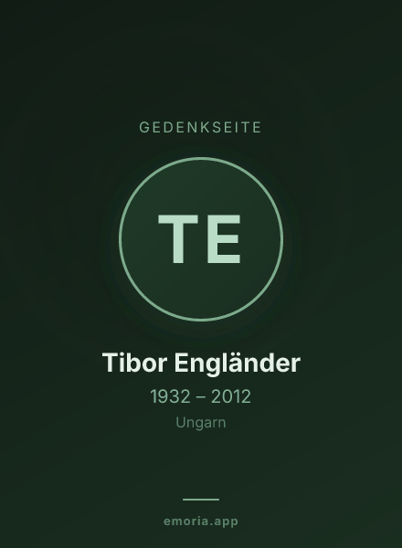 Gedenkportrait von Tibor Engländer