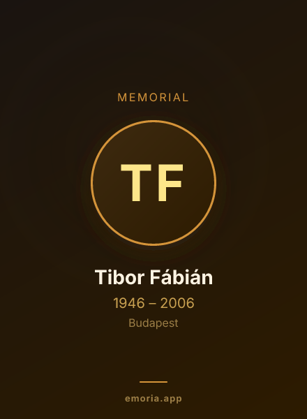 Memorial portrait of Tibor Fábián