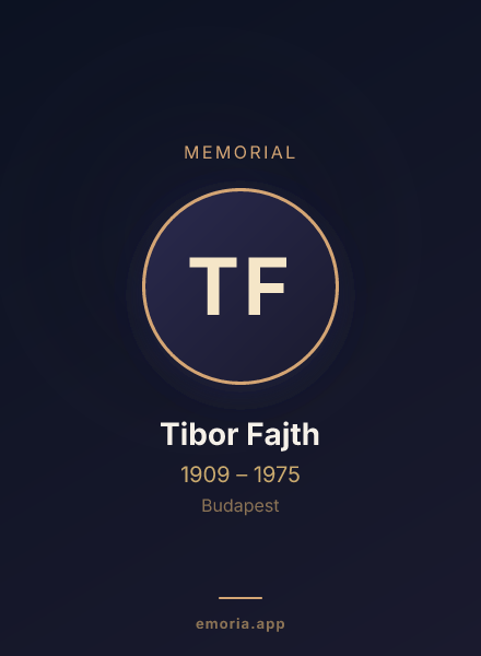Memorial portrait of Tibor Fajth