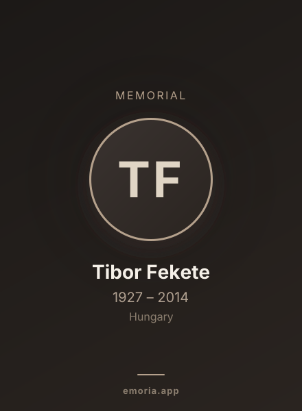 Memorial portrait of Tibor Fekete