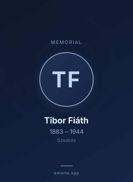 Memorial portrait of Tibor Fiáth