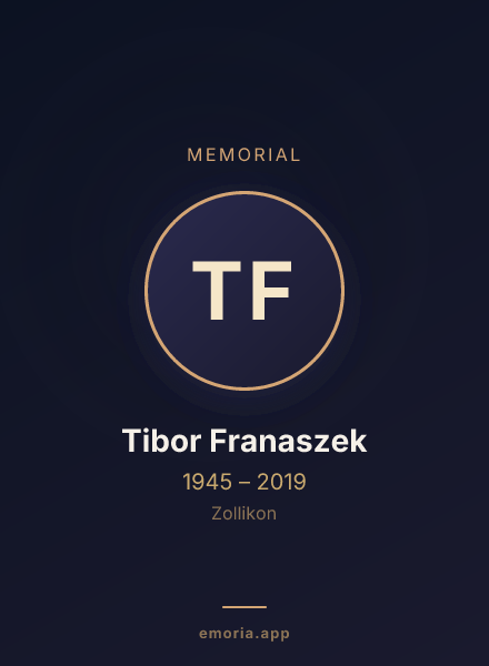Memorial portrait of Tibor Franaszek