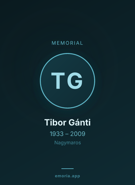 Memorial portrait of Tibor Gánti