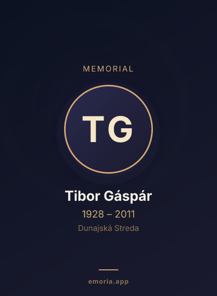 Memorial portrait of Tibor Gáspár
