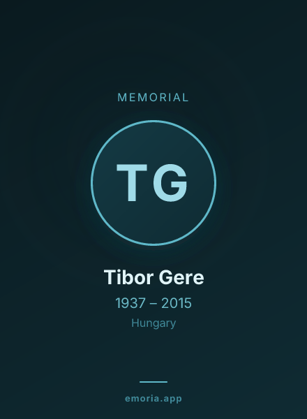 Memorial portrait of Tibor Gere