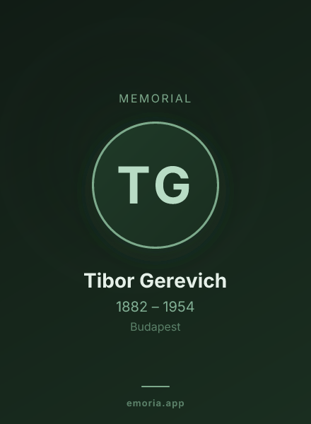 Memorial portrait of Tibor Gerevich