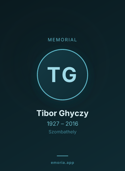 Memorial portrait of Tibor Ghyczy