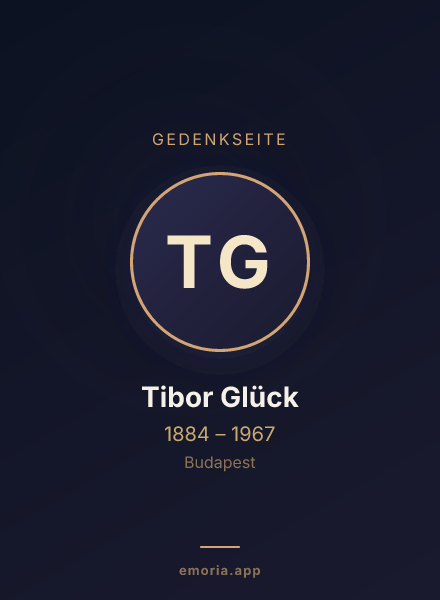 Gedenkportrait von Tibor Glück