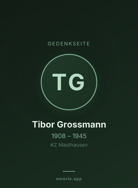 Gedenkportrait von Tibor Grossmann