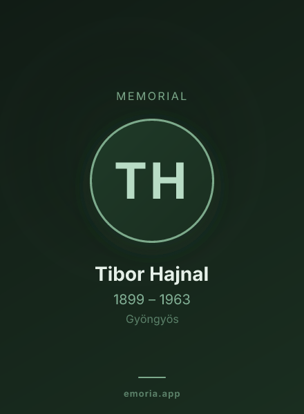 Memorial portrait of Tibor Hajnal