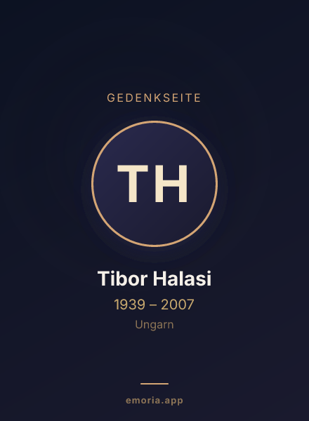 Gedenkportrait von Tibor Halasi