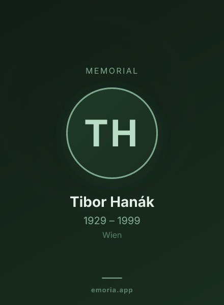 Memorial portrait of Tibor Hanák