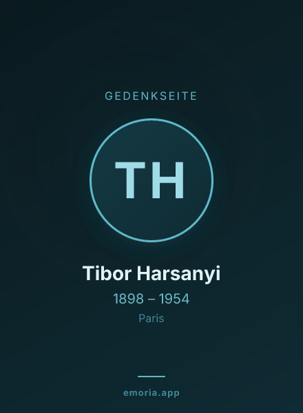 Gedenkportrait von Tibor Harsanyi