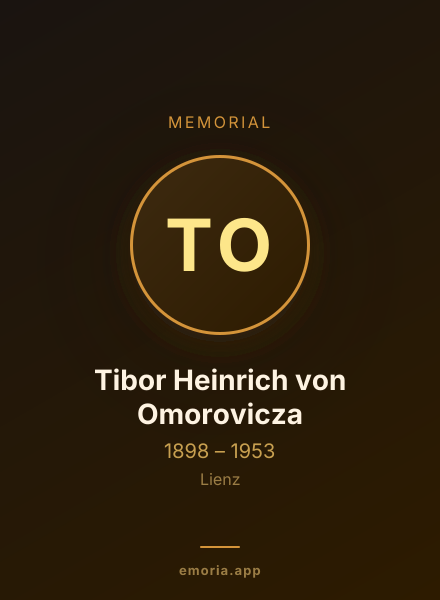 Memorial portrait of Tibor Heinrich von Omorovicza