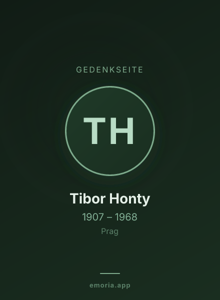 Gedenkportrait von Tibor Honty