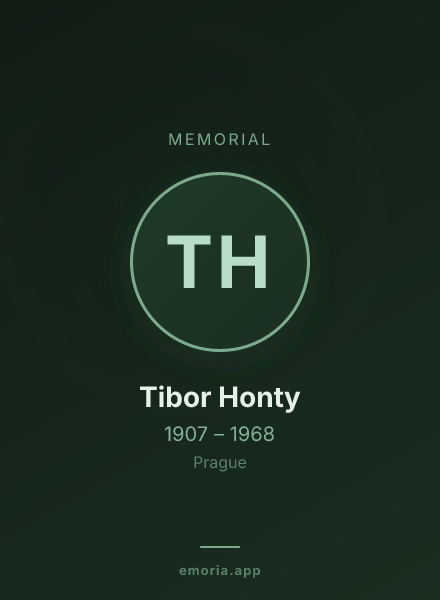 Memorial portrait of Tibor Honty