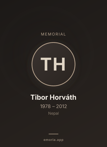 Memorial portrait of Tibor Horváth