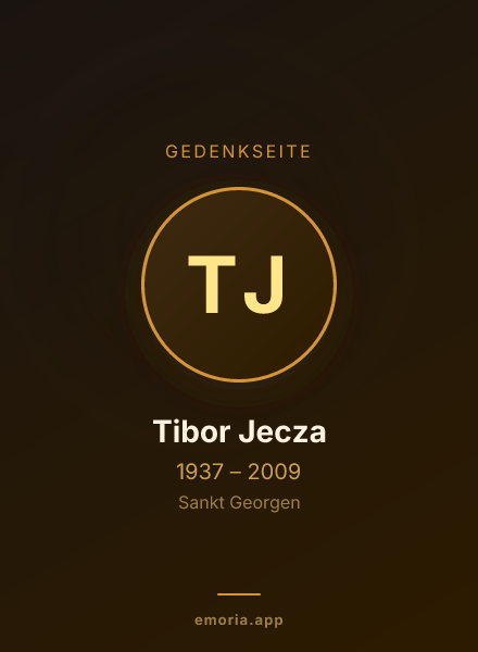 Gedenkportrait von Tibor Jecza