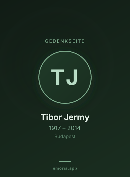 Gedenkportrait von Tibor Jermy