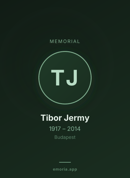 Memorial portrait of Tibor Jermy