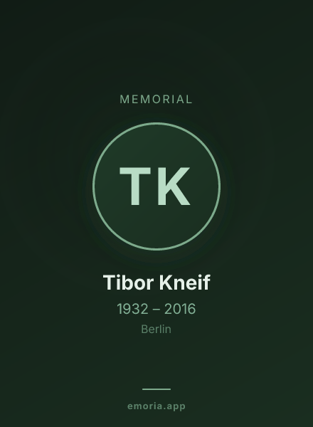 Memorial portrait of Tibor Kneif