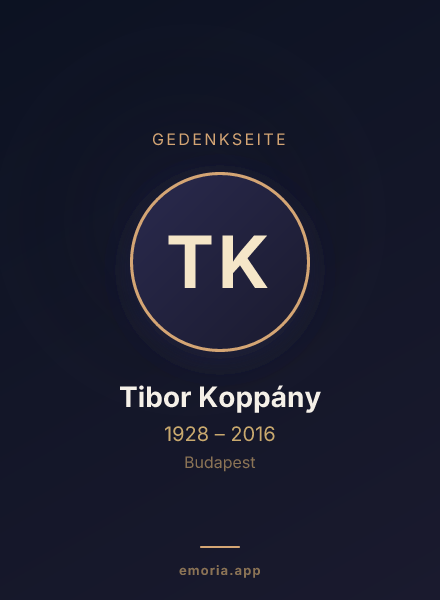 Gedenkportrait von Tibor Koppány