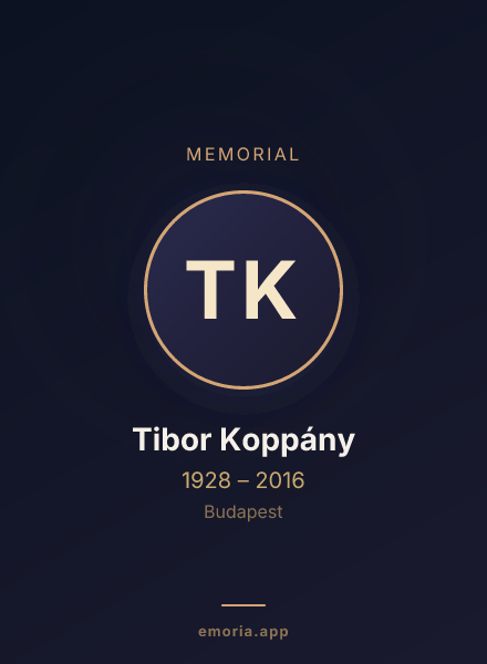 Memorial portrait of Tibor Koppány