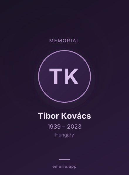 Memorial portrait of Tibor Kovács