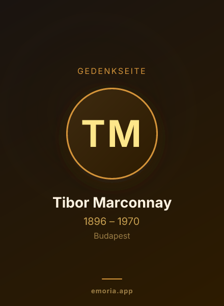 Gedenkportrait von Tibor Marconnay