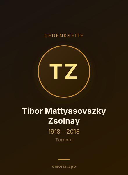 Gedenkportrait von Tibor Mattyasovszky Zsolnay