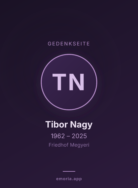 Gedenkportrait von Tibor Nagy