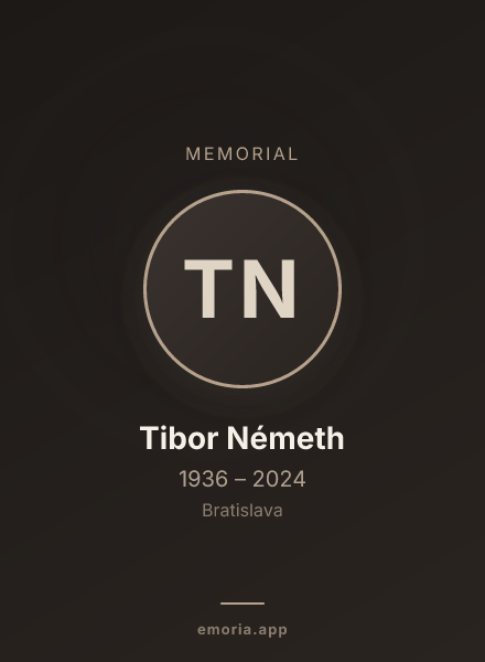 Memorial portrait of Tibor Németh