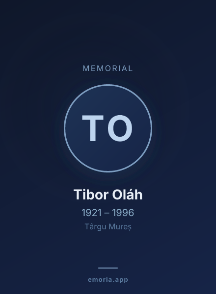 Memorial portrait of Tibor Oláh