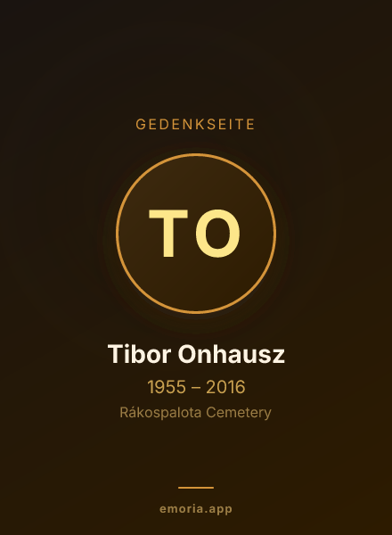 Gedenkportrait von Tibor Onhausz