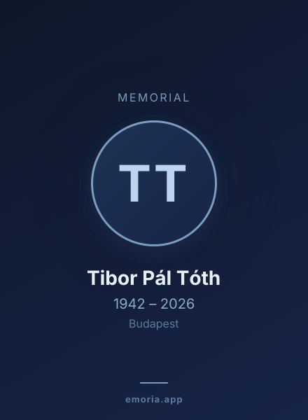 Memorial portrait of Tibor Pál Tóth