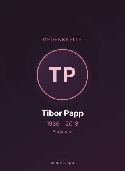 Gedenkportrait von Tibor Papp