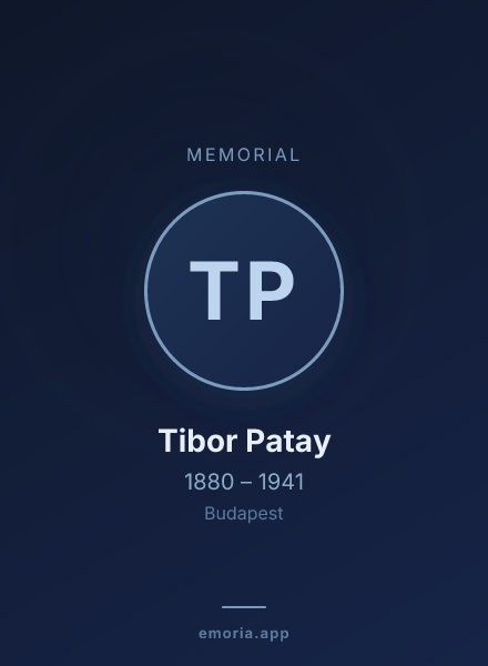 Memorial portrait of Tibor Patay