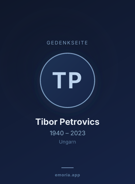 Gedenkportrait von Tibor Petrovics
