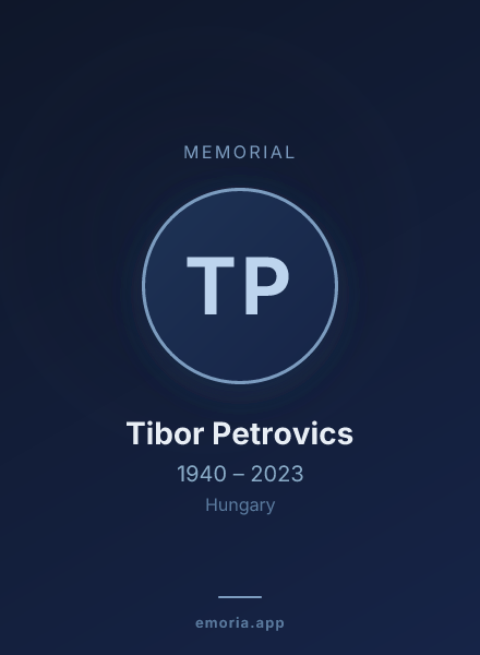 Memorial portrait of Tibor Petrovics