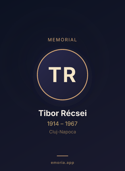 Memorial portrait of Tibor Récsei