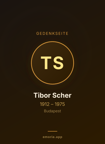 Gedenkportrait von Tibor Scher