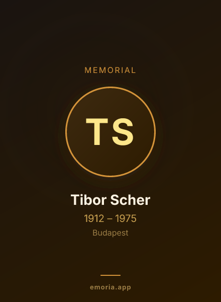 Memorial portrait of Tibor Scher