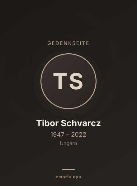 Gedenkportrait von Tibor Schvarcz