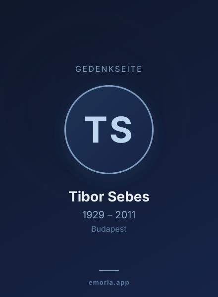 Gedenkportrait von Tibor Sebes