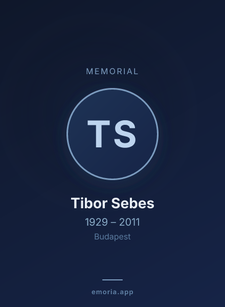 Memorial portrait of Tibor Sebes